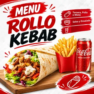 Menú Kebab Rollo