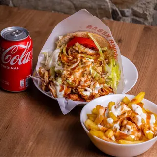 Menu kabab con (coca cola ) (patata)