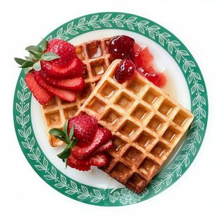 Gofre Con Sirope De Fresa