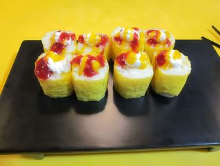 maki manco .hoja de soja ,queso