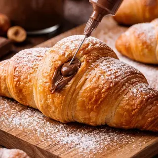 Croissant con nutella