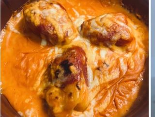 Pimientos rellenos de bacalao