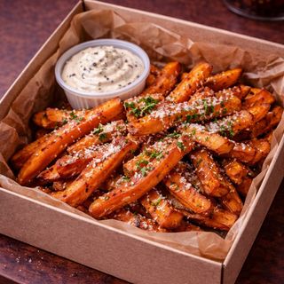 Batatas con trufa y parmesano