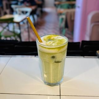 Iced matcha latte