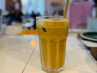 Iced golden latte
