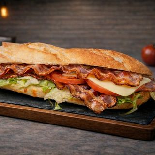 Baguette Bacon a la plancha