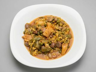 Arroz Caldoso con Habas y Cordero (ración)