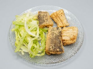 Tacos de Bacacalo Frito Plato