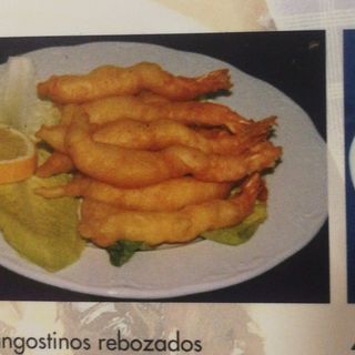 Langostinos rebozados
