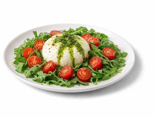 Ensalada burrata al pesto