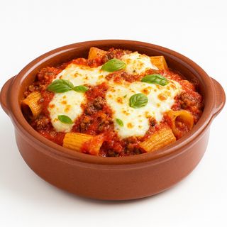 Rigatoni al Forno alla Bolognese & Ricotta