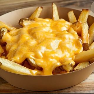 Patata fritas con queso cheddar (pequeña)