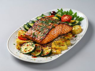 85. Salmón Fresco A La Brasa