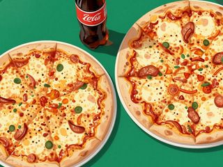 Oferta ( 2 Pizzas familiares  y Coca-Cola 2L) 