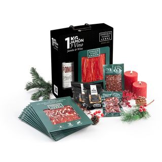 Pack Jamón y Vino de Jamón de Cebo de Campo Ibérico 50% Raza ibérica