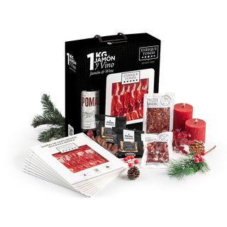 Pack Jamón y Vino de Jamón de Cebo Ibérico 50% Raza ibérica