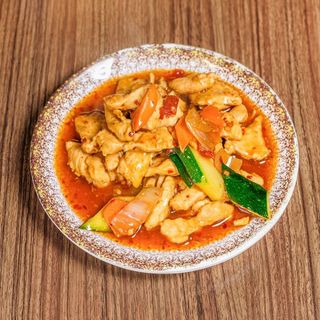 86- pollo con salsa picante