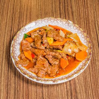 89B- ternera con salsa picante