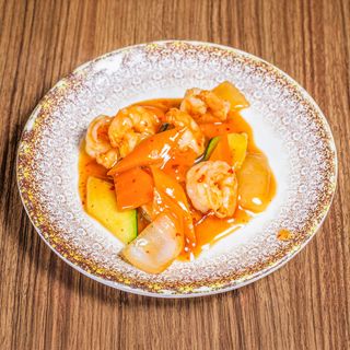 91B- gambas con salsa picante