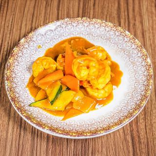 91C- gambas con salsa curry