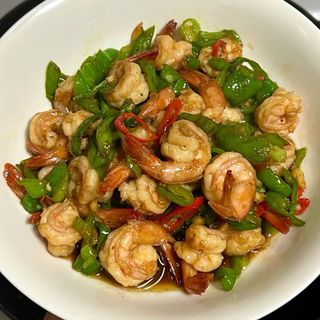 gambas con salsa picante