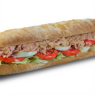 Bocadillo de vegetal con atún