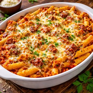 Penne Rigate gratinado