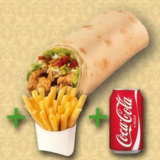 Menú Kebab Burrito, Patatas Y Bebida (33 Cl.)