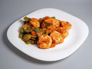 Gambas Con Salsa De Ostras