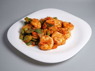 Gambas Con Salsa De Ostras