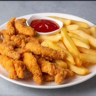 Menú Tiras De Pollo (4 Uds.)