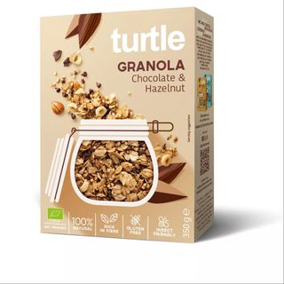 Granola de avellanas y chocolate. Sin Gluten.