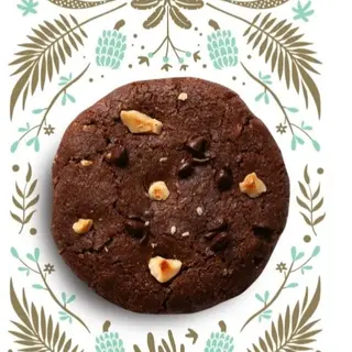 Cookie doble chocolate y plátano (Sin gluten, Vegana)