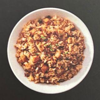 Arroz frito con verduras secas