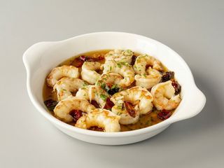 Gamba Roja Alistada Al Ajo-Guindilla