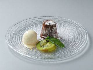 Souffle De Chocolate Con Vainilla Helada