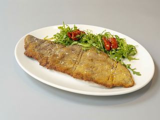 Escalope Milanesa con ensalada de rúcula
