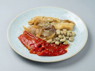 Tapa Escalivada con Habitas y Orégano