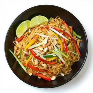 90.Fideos De Arroz Fritos Estilo Singapur