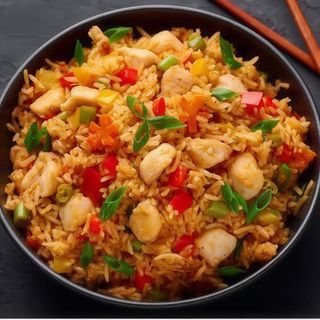 Arroz Frito Con Pollo