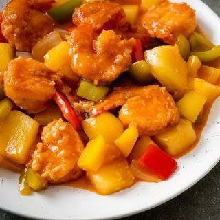 Gambas Con Salsa Agridulce