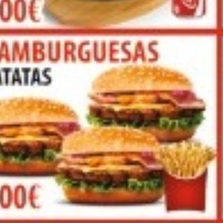 3 Hamburguesas + Patatas