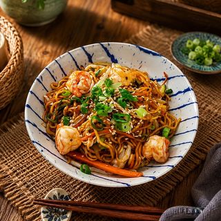 Yakisoba Con Gambas Y Verdura虾炒面