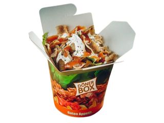 Box kebab con ensalada y salsa