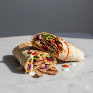 Döner Kebab Mixto Solo Carne Y Salsas