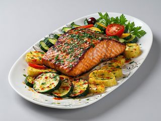 85. Salmón Fresco A La Brasa