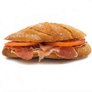 Jamón Con Tomate Natural En Rodajas