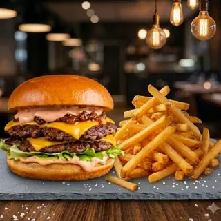 Hamburguesa Smach Doble Carne  **La Nevulus**