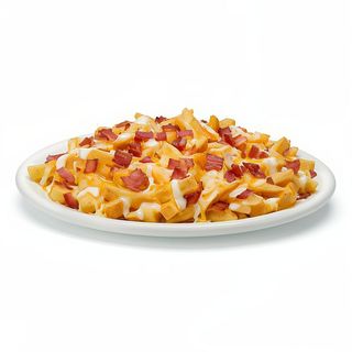 Patatas con bacon y queso fundido 