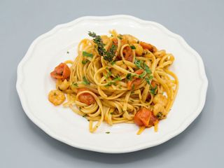 Linguine Con Gamberi E Carciofi